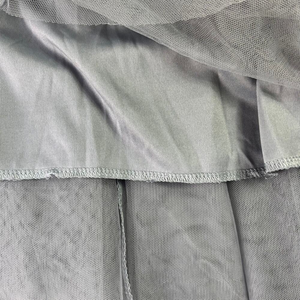 Skirt Womens Tulle Pleated High Waist Holiday Fishtail Patchwork Skirt Lined - Picture 10 of 10